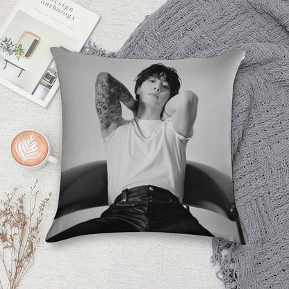 Jungkook- Seven Photoshoot Soft Washable Throw Pillow