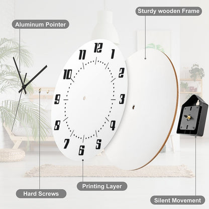 SPACE 1999 CLOCK TYPE 6  COUNTDOWN FONT BLACK ON WHITE Wall Clock
