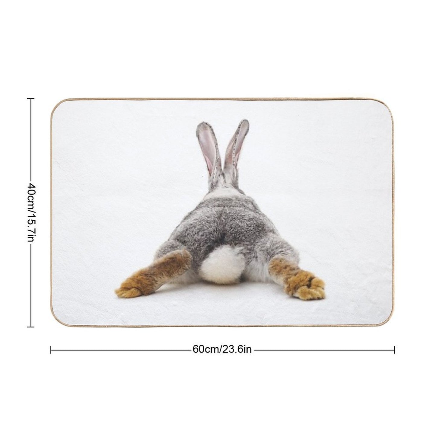 Just Relax Rabbit - View from Behind Bath Mat