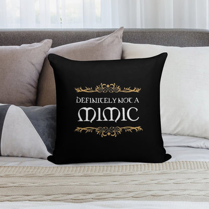 Definitely Not A Mimic Tabletop RPG Addict Soft Easy Maintenance Throw Pillow