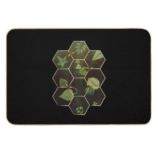 Bees in Space  Easy Maintenance Bath Mat