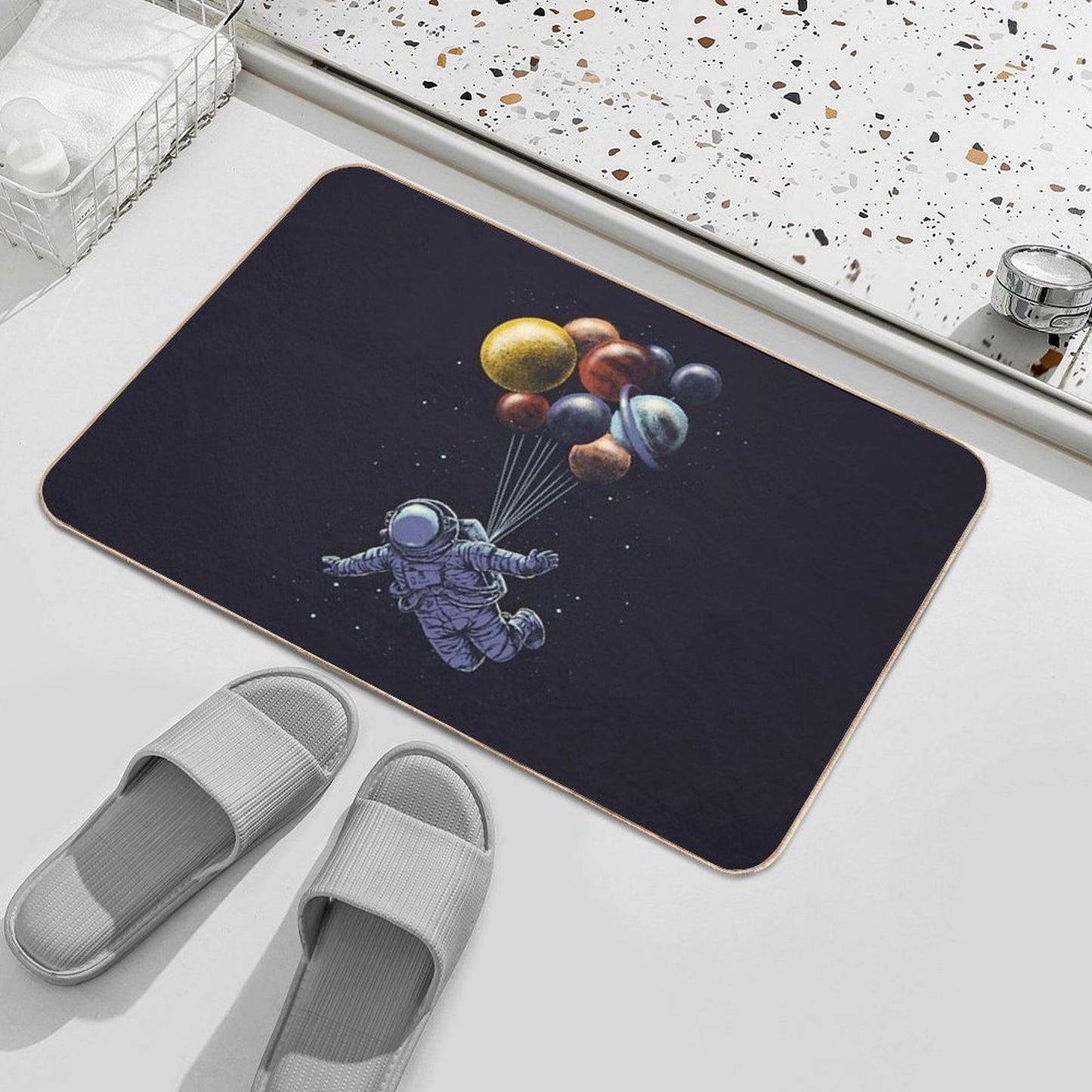 Space Travel Bath Mat