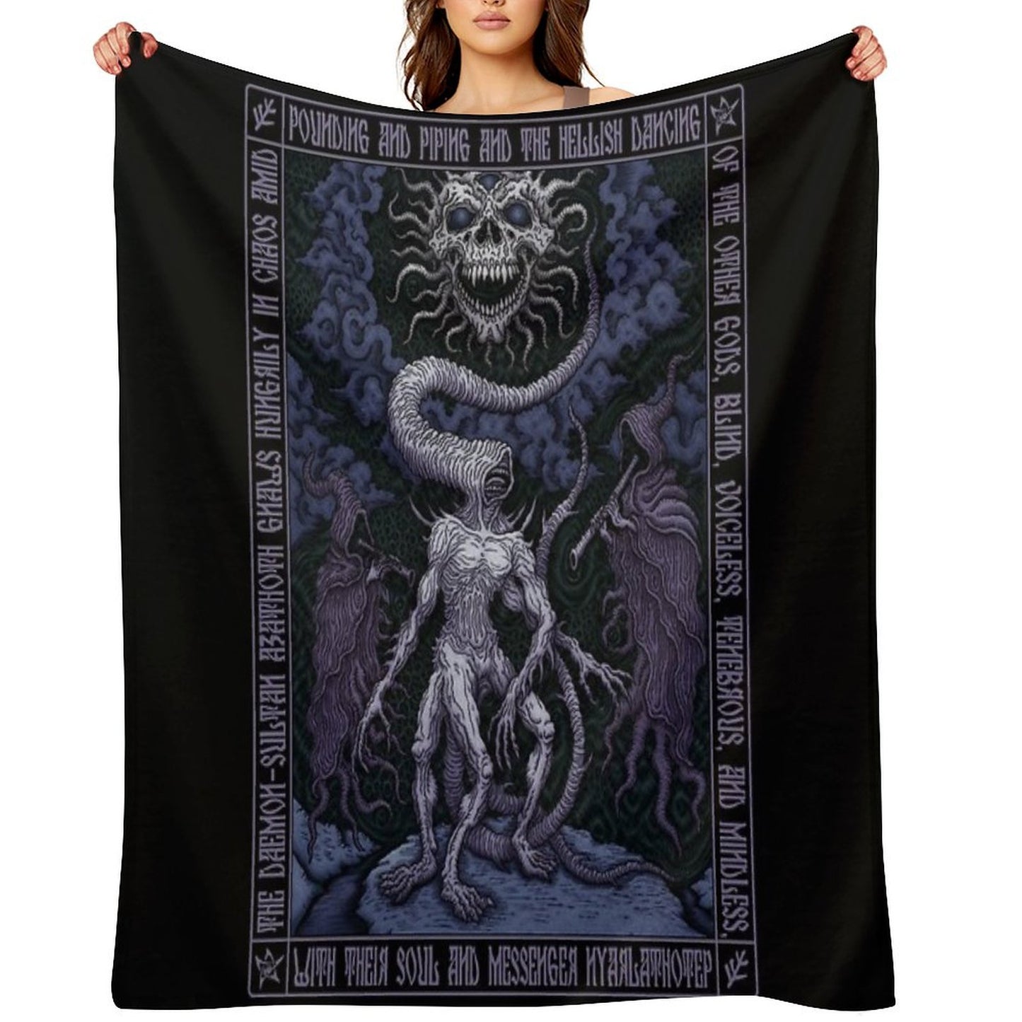 Nyarlathotep Icon - Azhmodai 2020 Throw Blanket