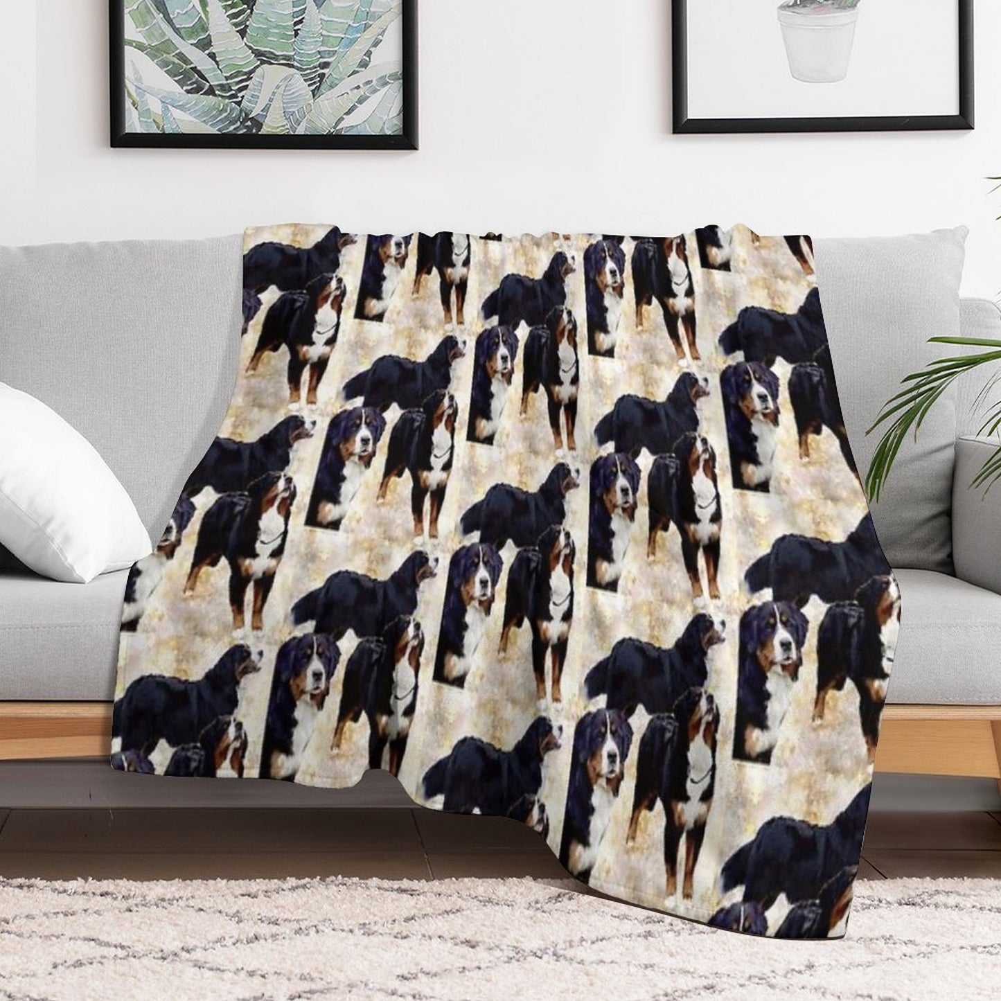 Bernese Mountain Dog Throw Blanket