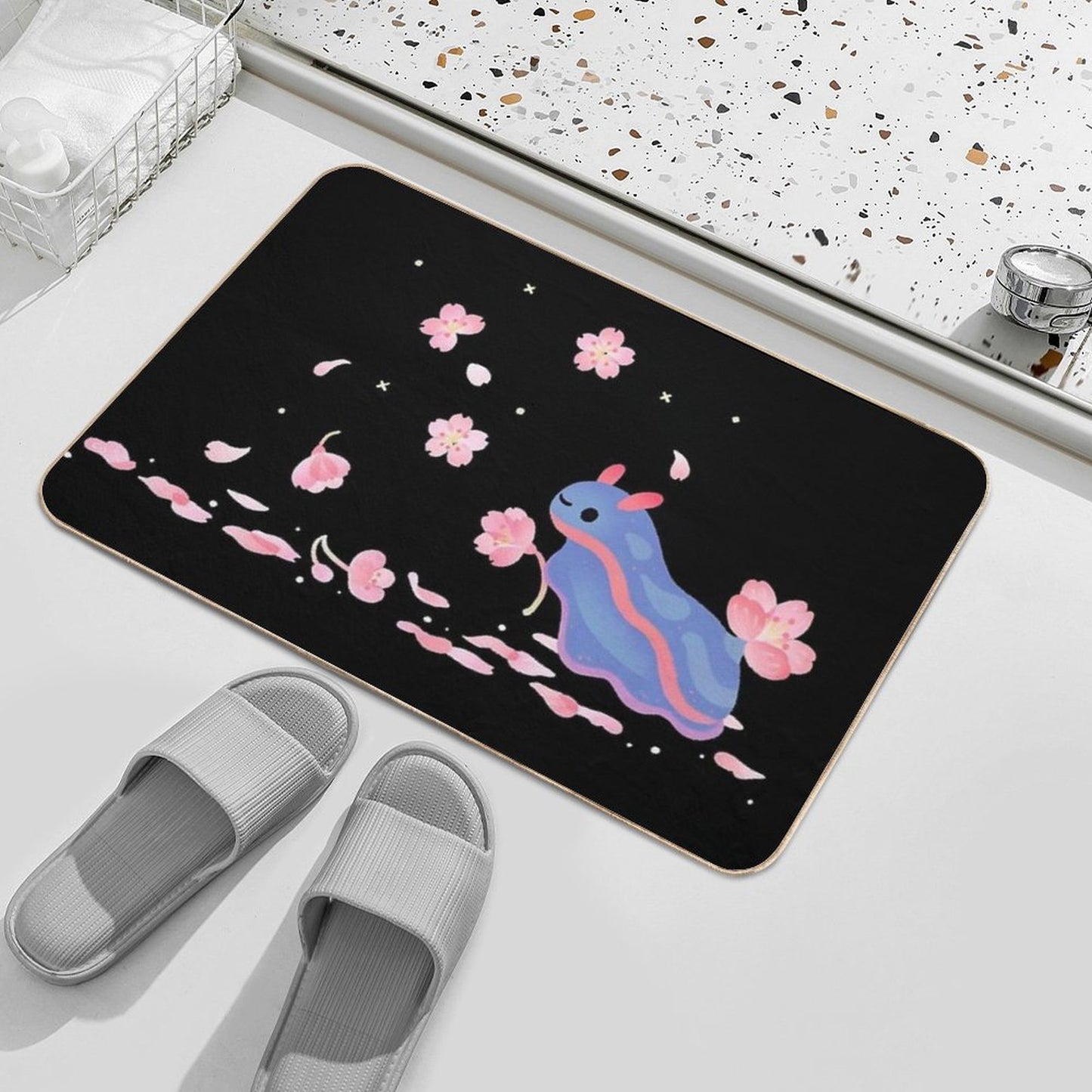 Cherry Blossom Slug Bath Mat