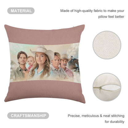 Heartland - Family Linen Throw Pillow Cover