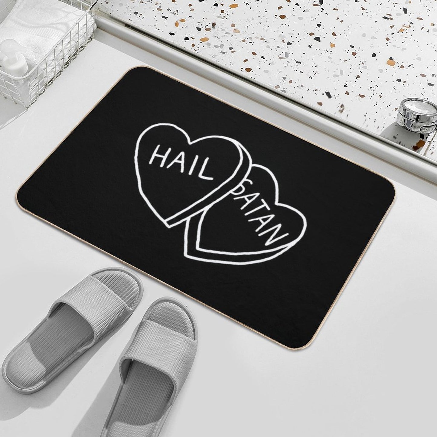 Hail Satan Candy Bath Mat