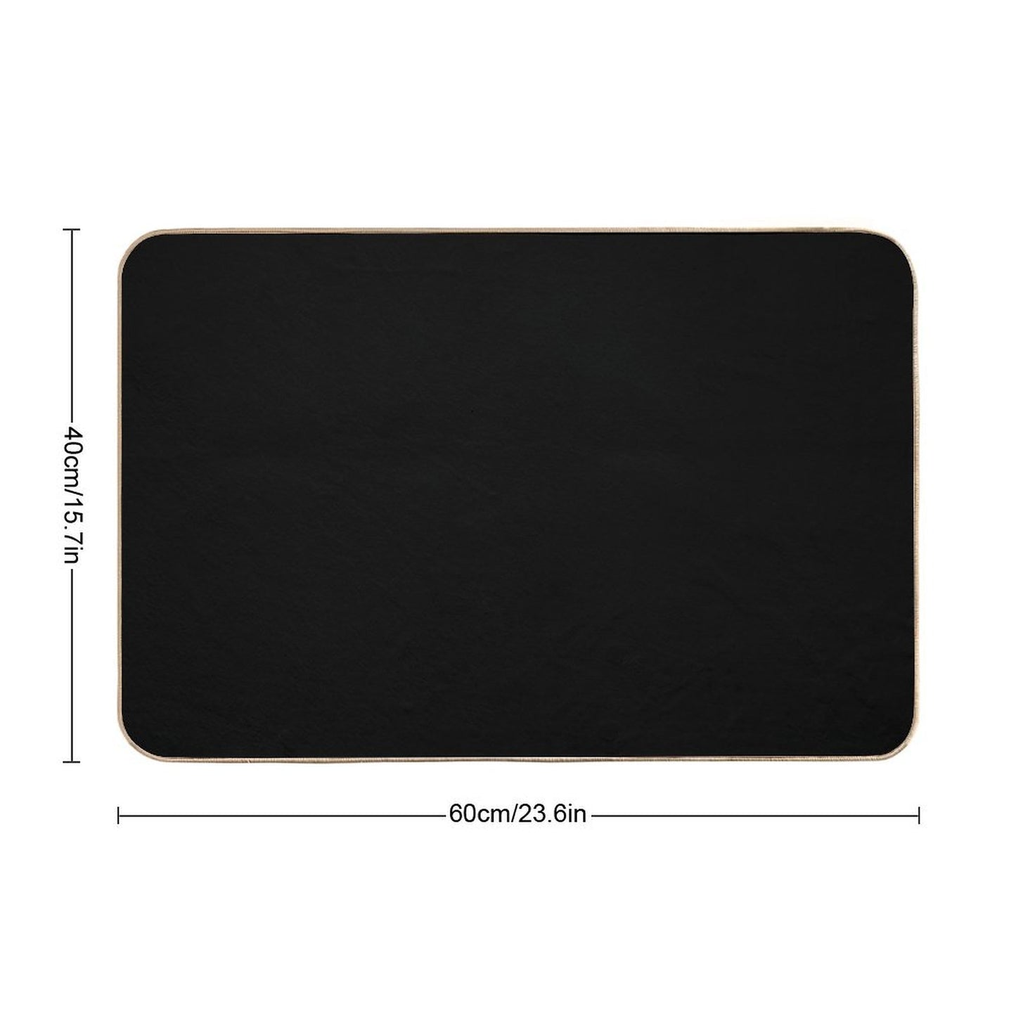 Solid Black Bath Mat