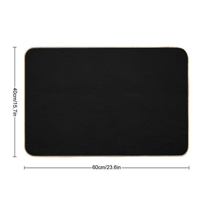 Solid Black Bath Mat