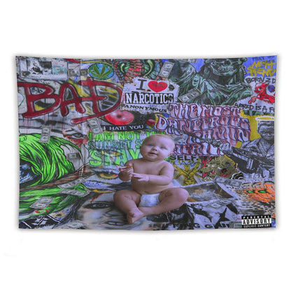 BAD ASS FCKING KID Tapestry