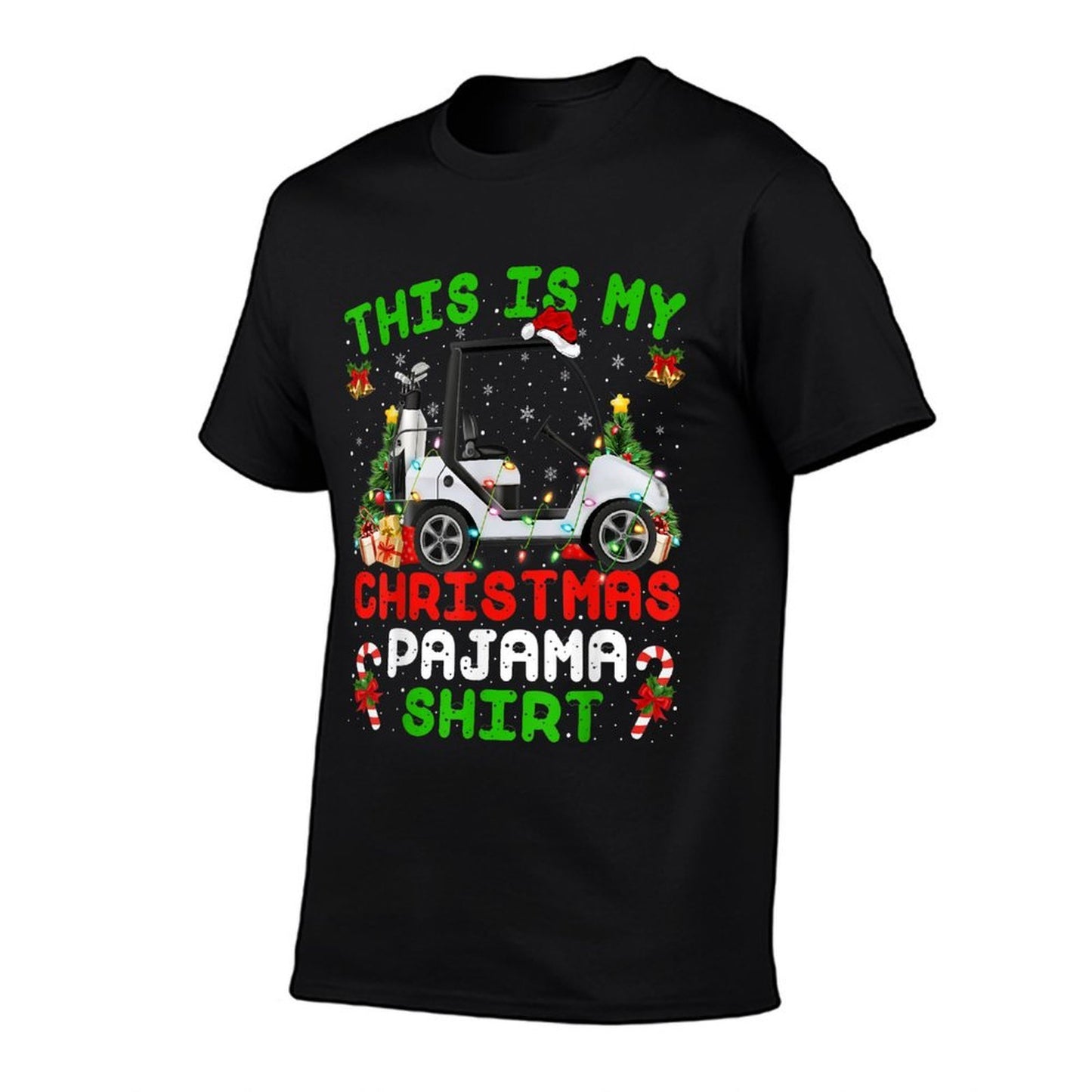 Funny This Is My Christmas Pajama Golf Cart Christmas  Affordable Price T-Shirt