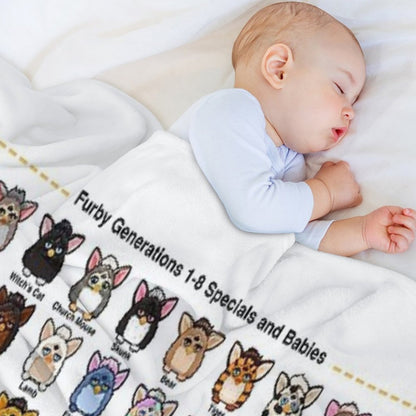 Furby Collection Throw Blanket