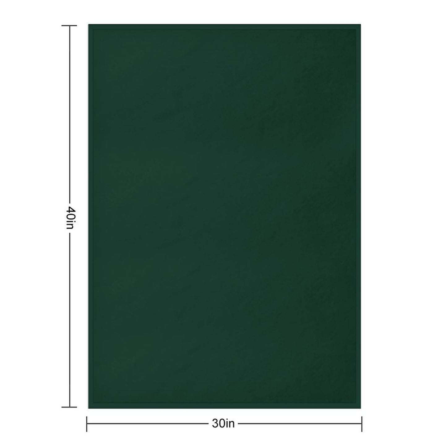Solid Dark Green Throw Blanket