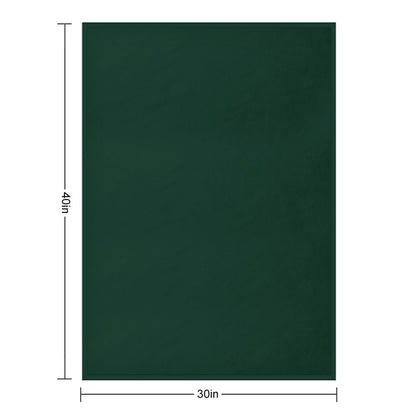 Solid Dark Green Throw Blanket