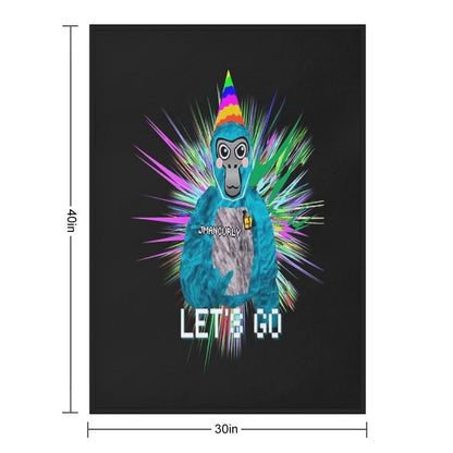 JMANCURLY Gorilla Tag VR Gamer Video Game Design Throw Blanket