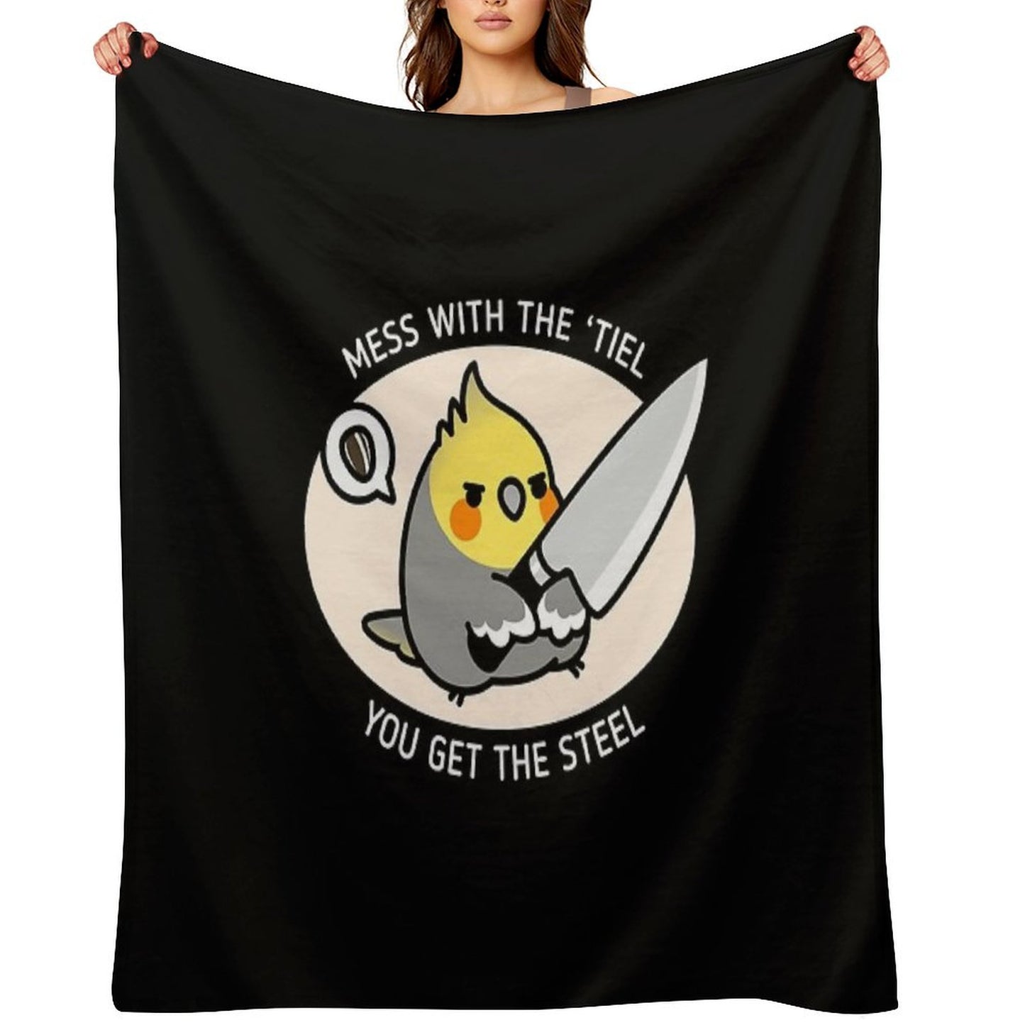 MESS WITH 'TIEL YOU GET THE STEEL Throw Blanket