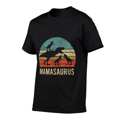 Mommy Mom Mama Dinosaur Funny 3 Three Kids Mamasaurus Gift T-Shirt