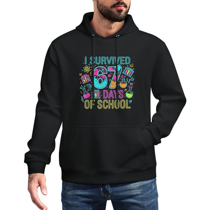 I Survived 67 Days of School Funny 67 Meme Science Teacher Casual Wear Hoodie