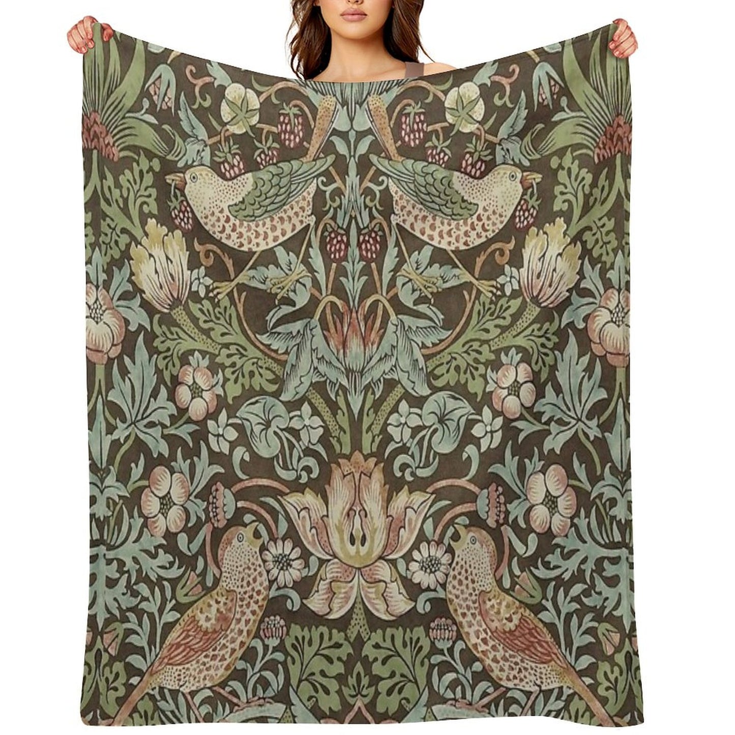William Morris Birds And Flowers Throw Blanket