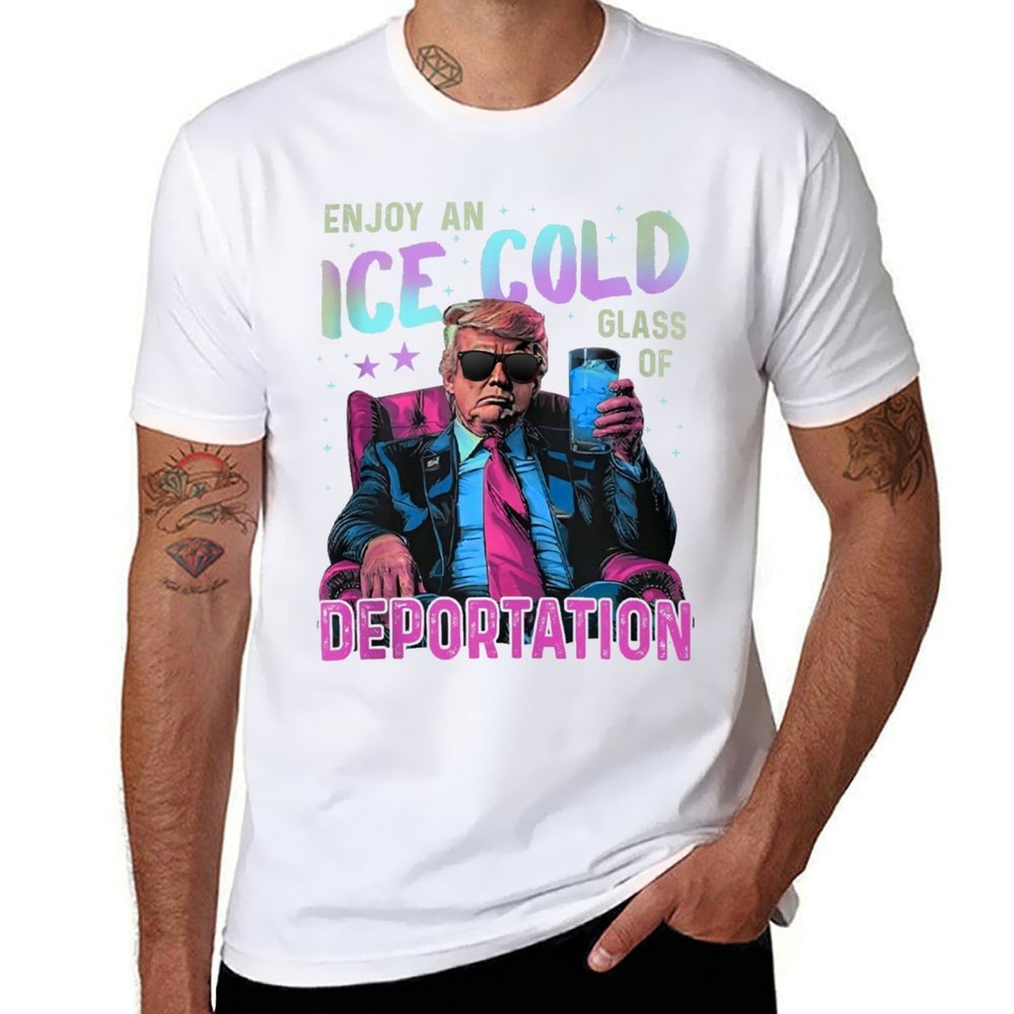 ICE Enjoy An Ice Cold Glass Of Deportation  Quick-drying T-Shirt