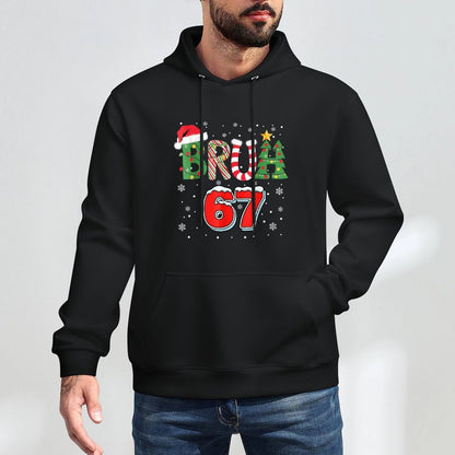 Bruh 67 Six Seven 6 7 Meme Christmas Funny Gen Alpha Slang Moisture-Wicking Hoodie