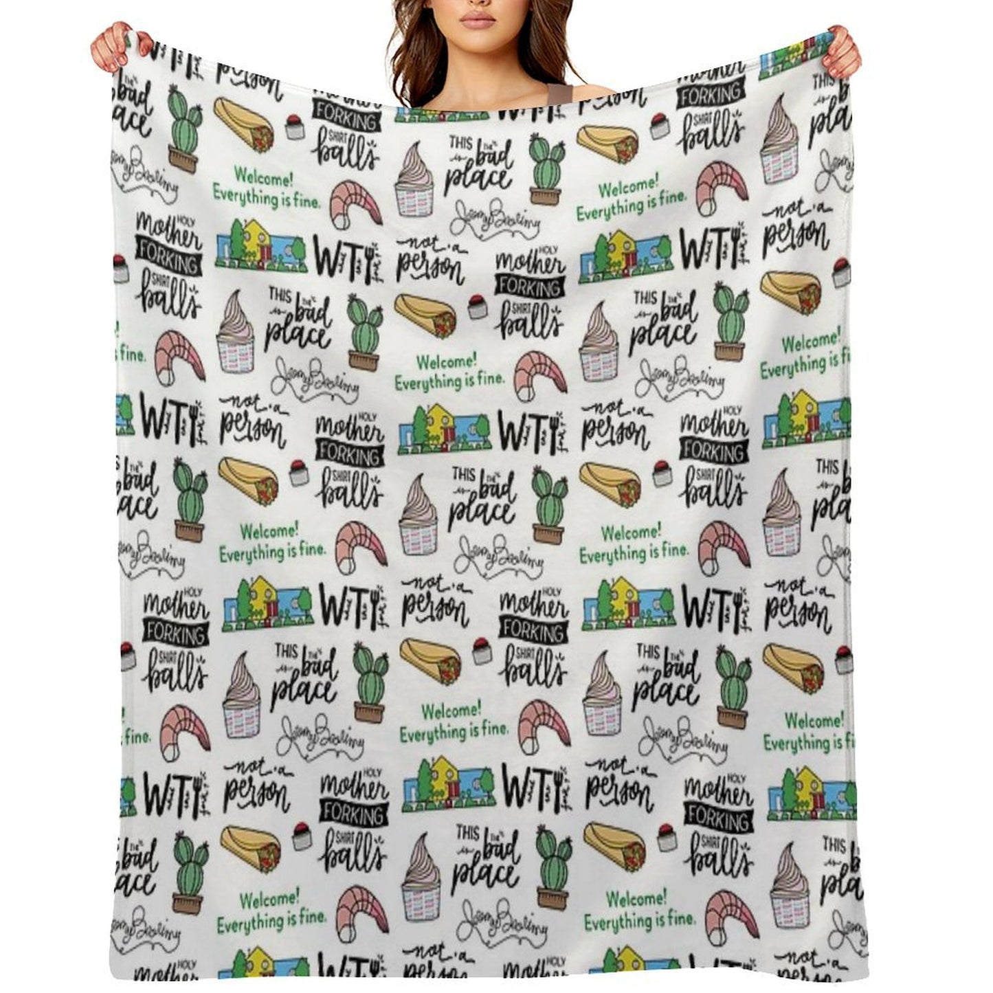 The Good Place TV Show Art Throw Blanket