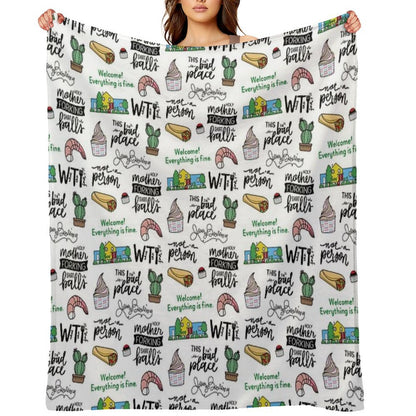 The Good Place TV Show Art Throw Blanket