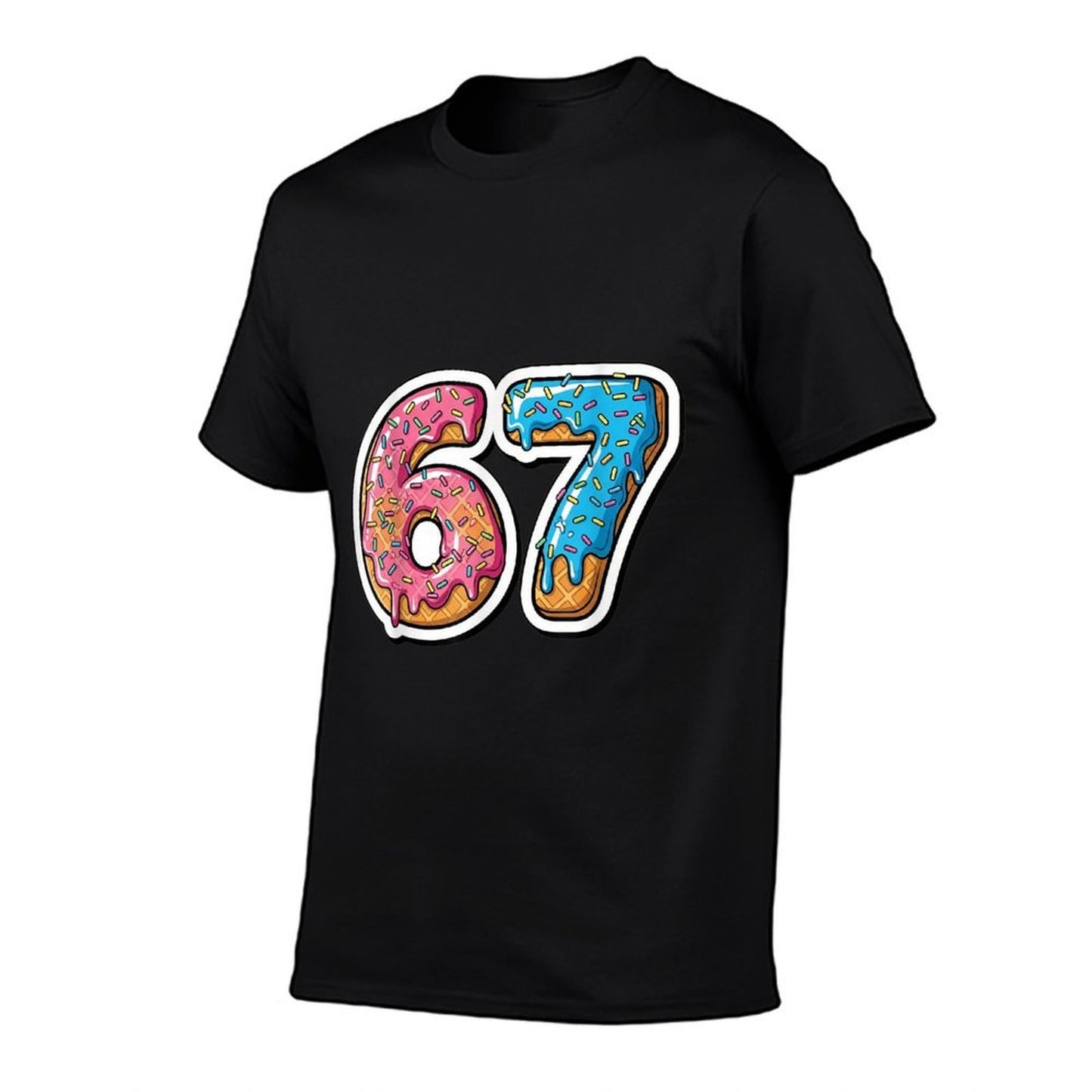 Six Seven Ice Cream Drip Sports Cool Meme 67 Funny Number  Easy-care T-Shirt