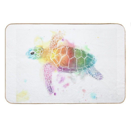 Watercolour Turtle Bath Mat