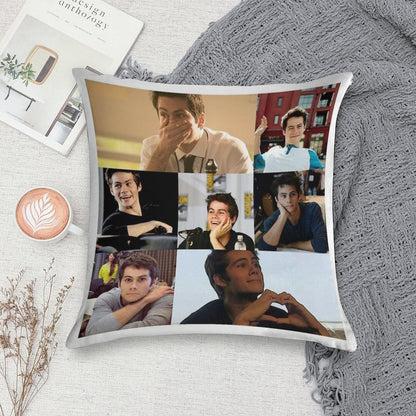 Dylan O'Brien Soft Hidden Zipper Throw Pillow