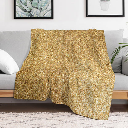 Print of Gold Throw Blanket