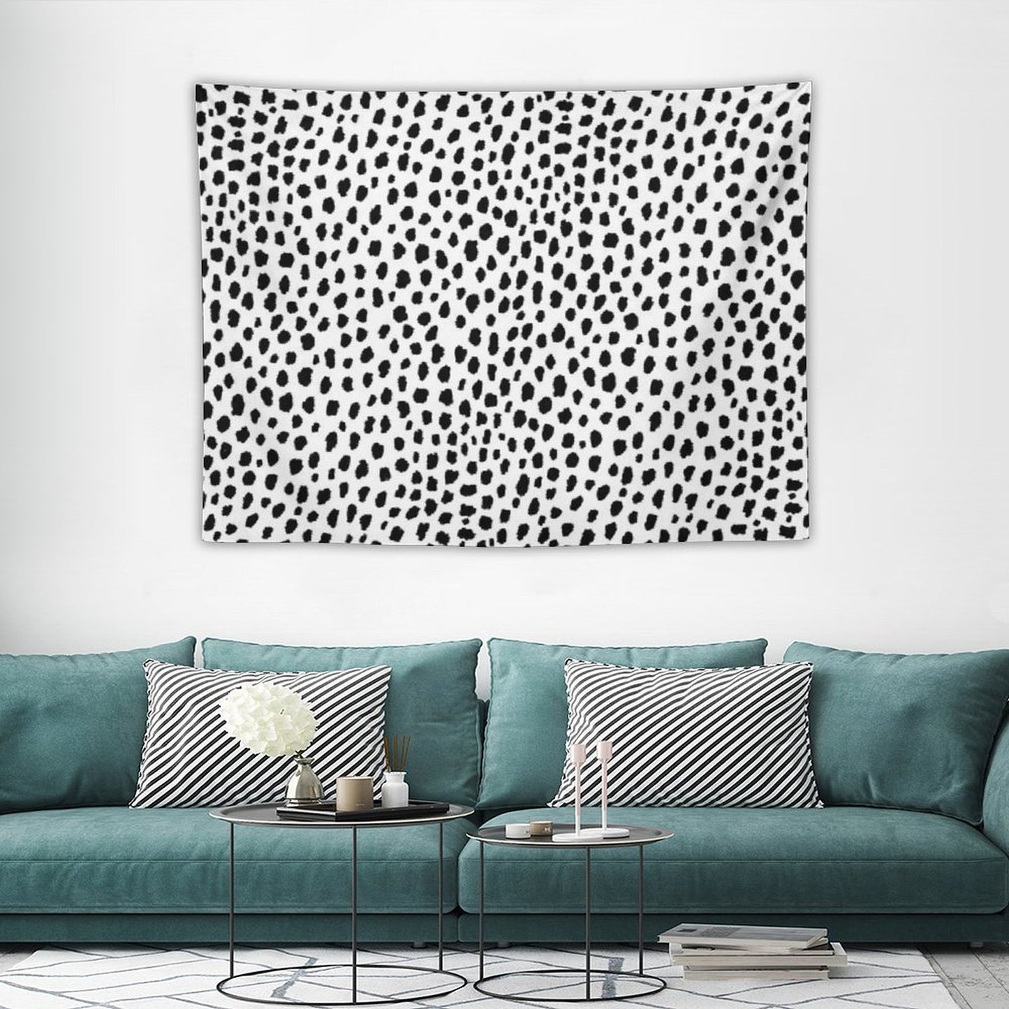 Dalmatian Spots (blackwhite) Tapestry
