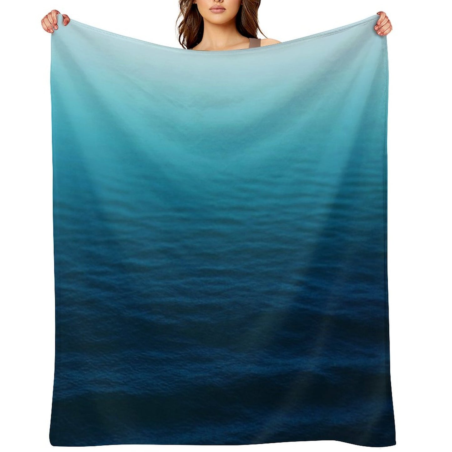 Deep Blue Throw Blanket