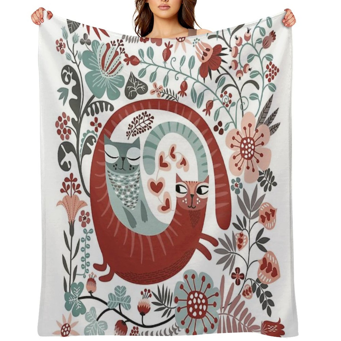 Love Cats Throw Blanket