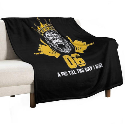 Mens Alpha 1906 Gorilla Hand Sign Phi Alpha Crown Throw Blanket