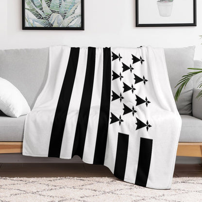 BZH - Breizh - Bretagne - Brittany France Throw Blanket