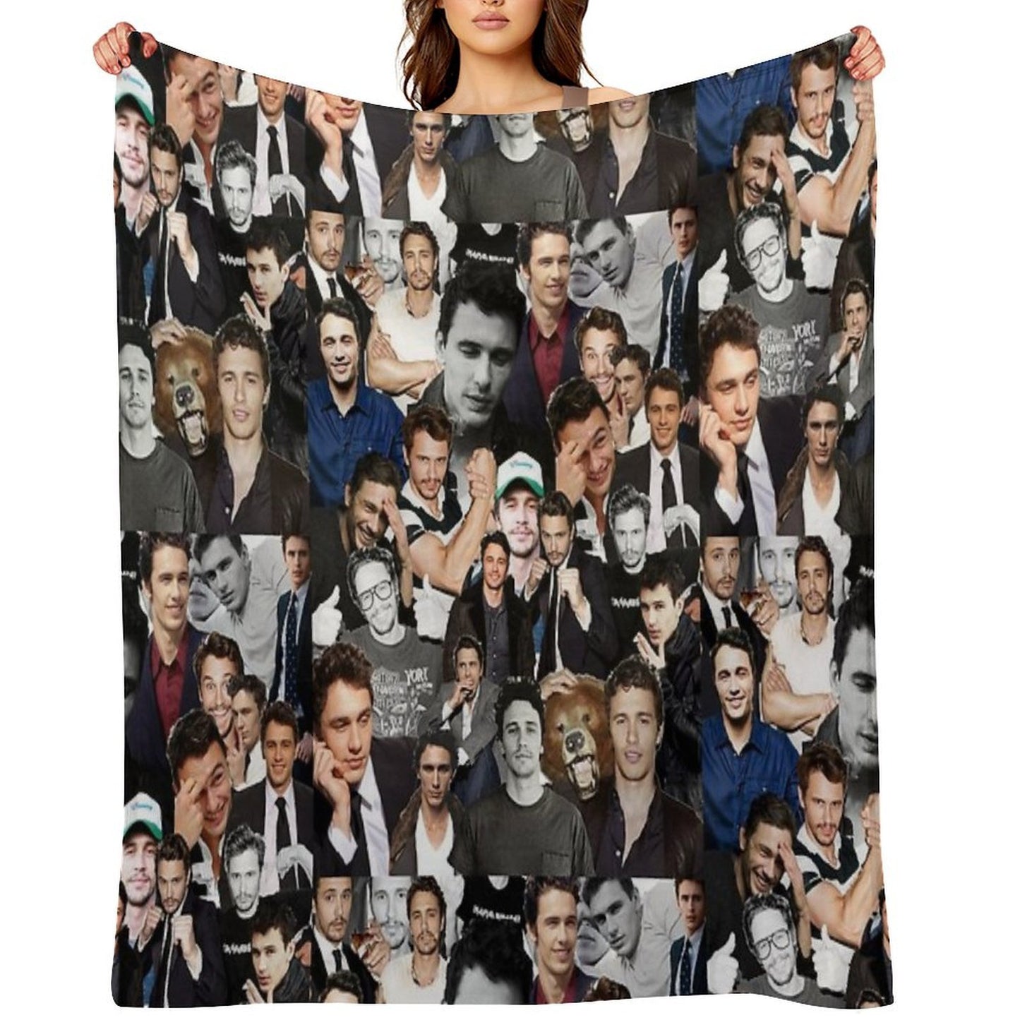 James Franco Collage Throw Blanket