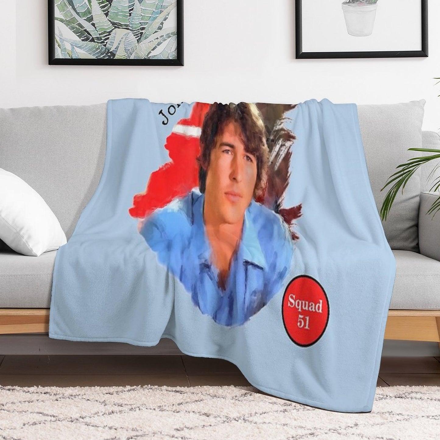 Johnny Gage TV Show Emergency! Throw Blanket