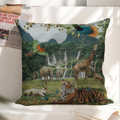 NEW WORLD Linen Throw Pillow Cover