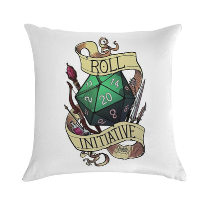 Roll Initiative Soft Decorative Cover Throw Pillow