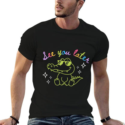 See You Later Teacher Summer Alligator Last Day Of School  Rolled Sleeves T-Shirt