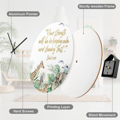 2021 YEARTEXT JUNGLE Wall Clock