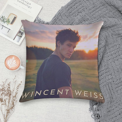 Wincent Weiss Vibes Soft Short Plush Fabric Throw Pillow