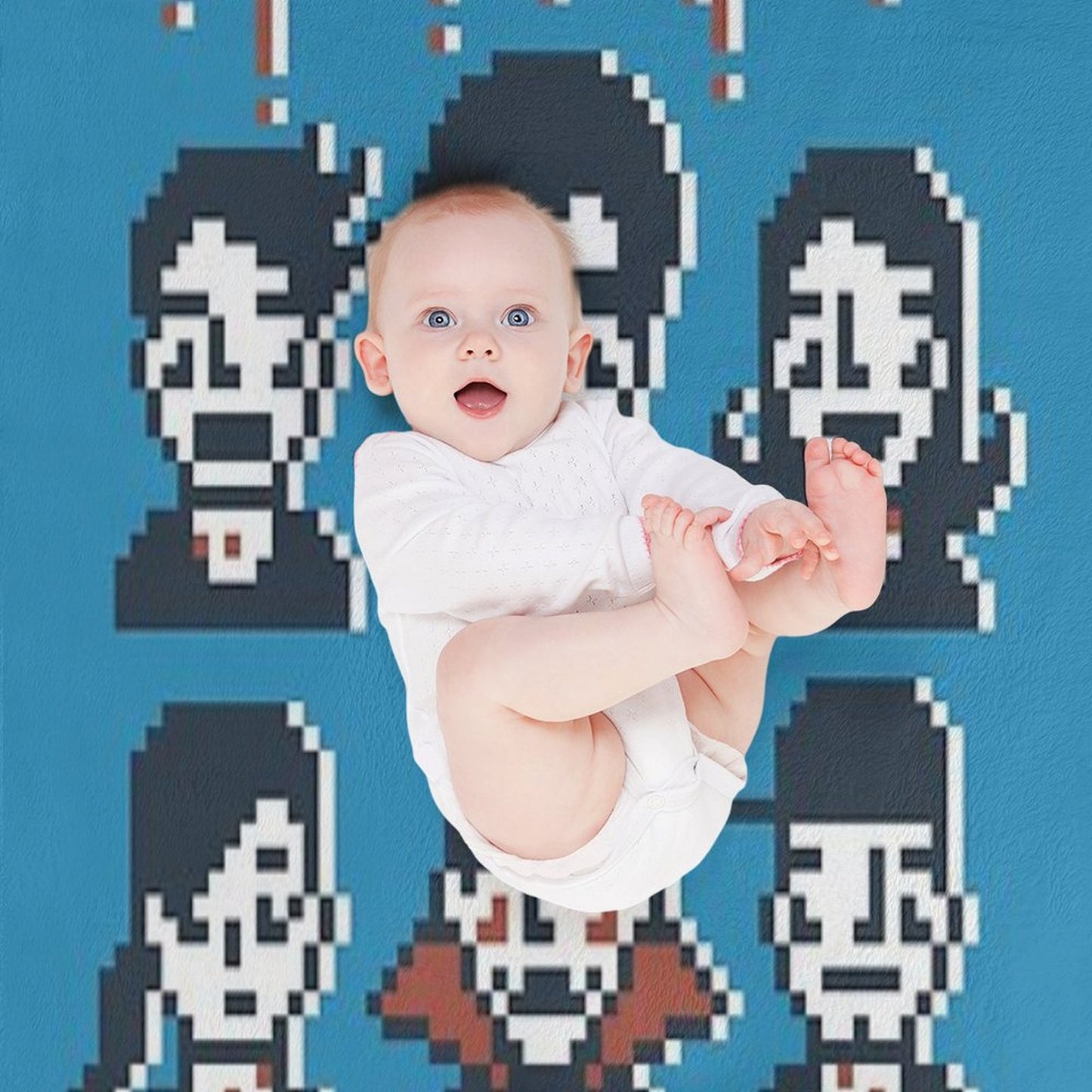 8-Bit By A Vampire Throw Blanket