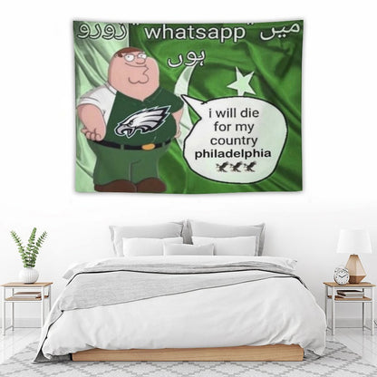I Will Die For My Country Philadelphia Eagles Tapestry