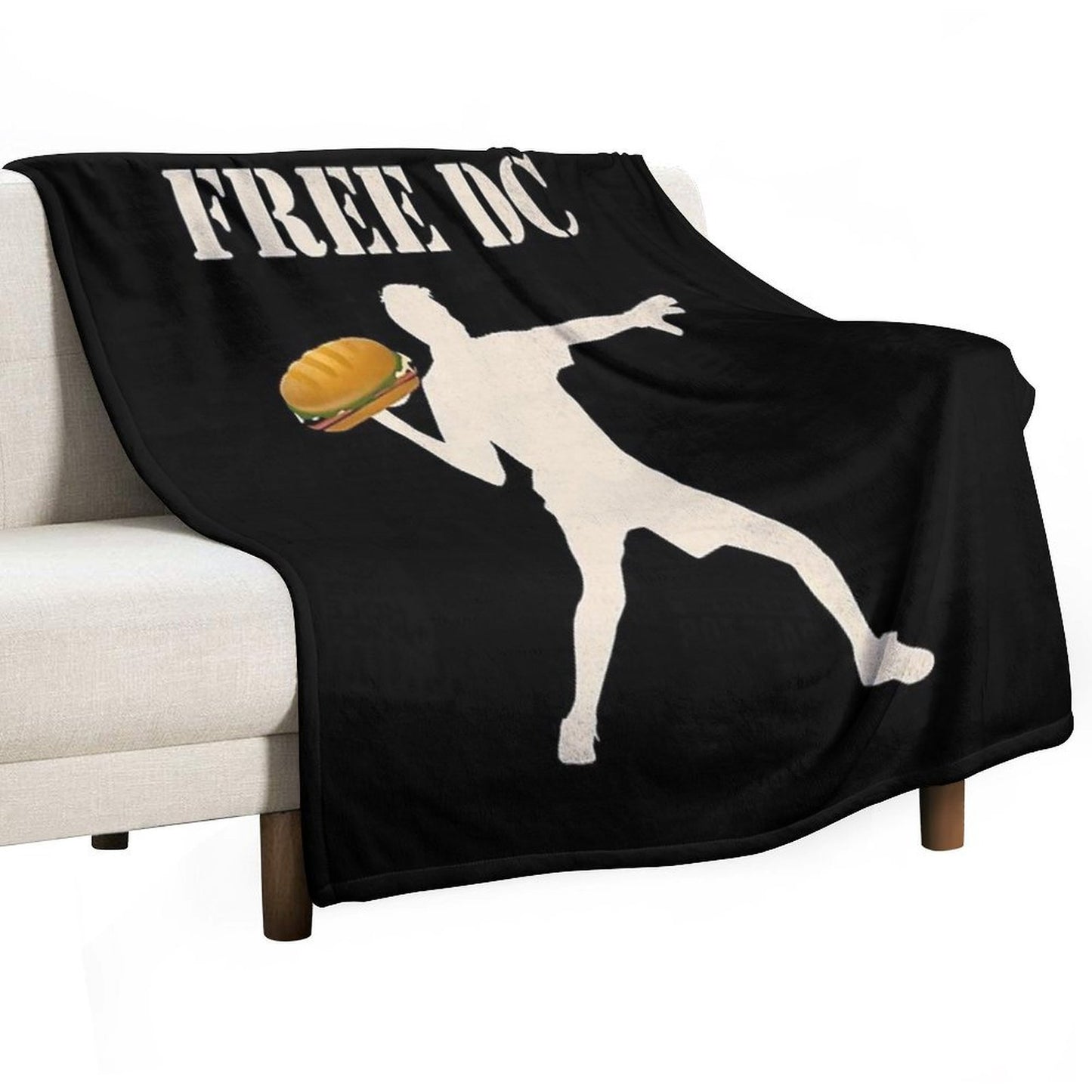 Free DC Resistance Sub Sandwich - Protest Movement Throw Blanket