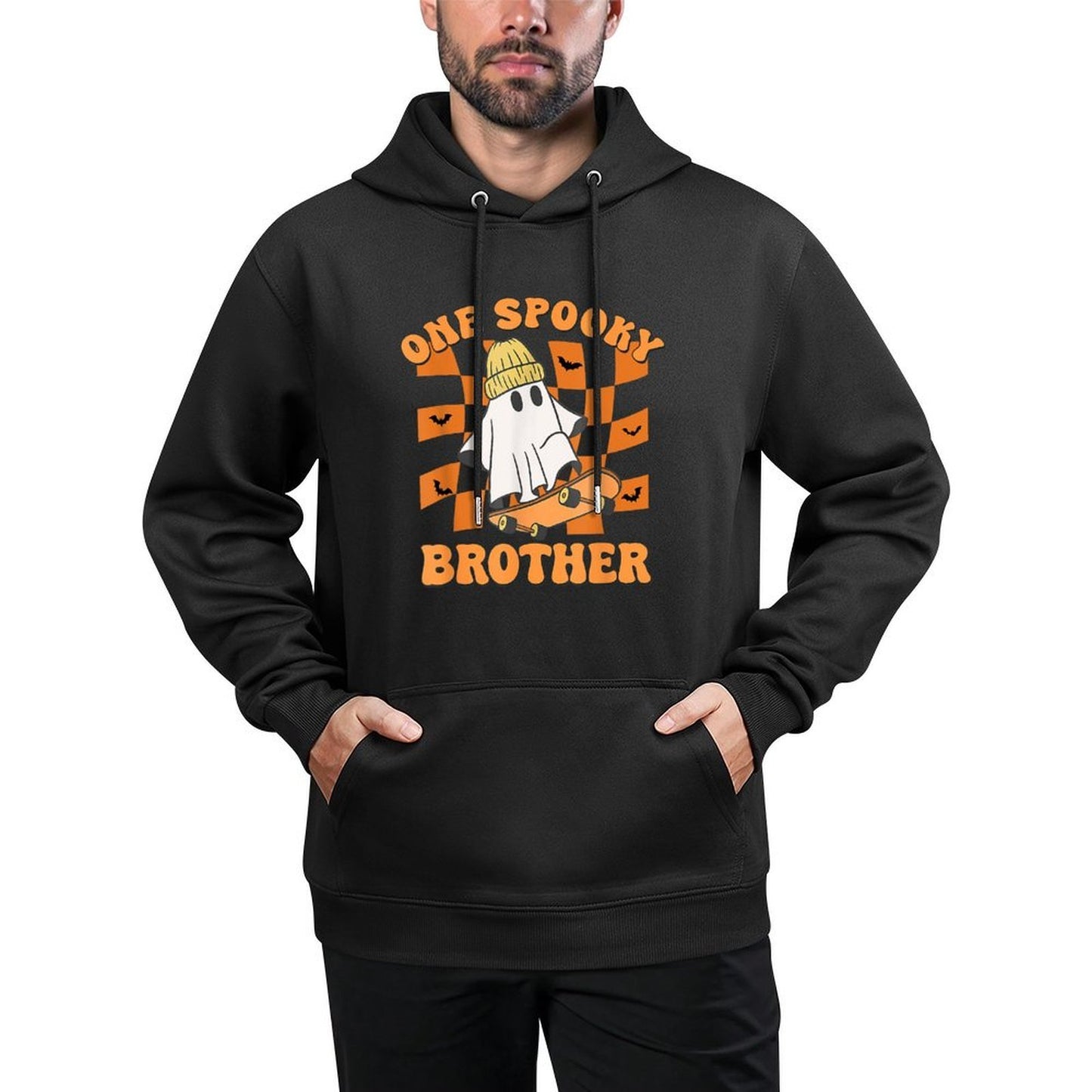 One Spooky Brother Birthday Halloween Skateboarding Ghost Casual Wear Hoodie