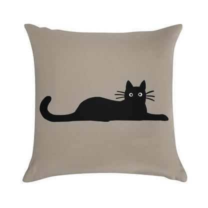 Black Cat Soft Ultra-Soft Texture Throw Pillow
