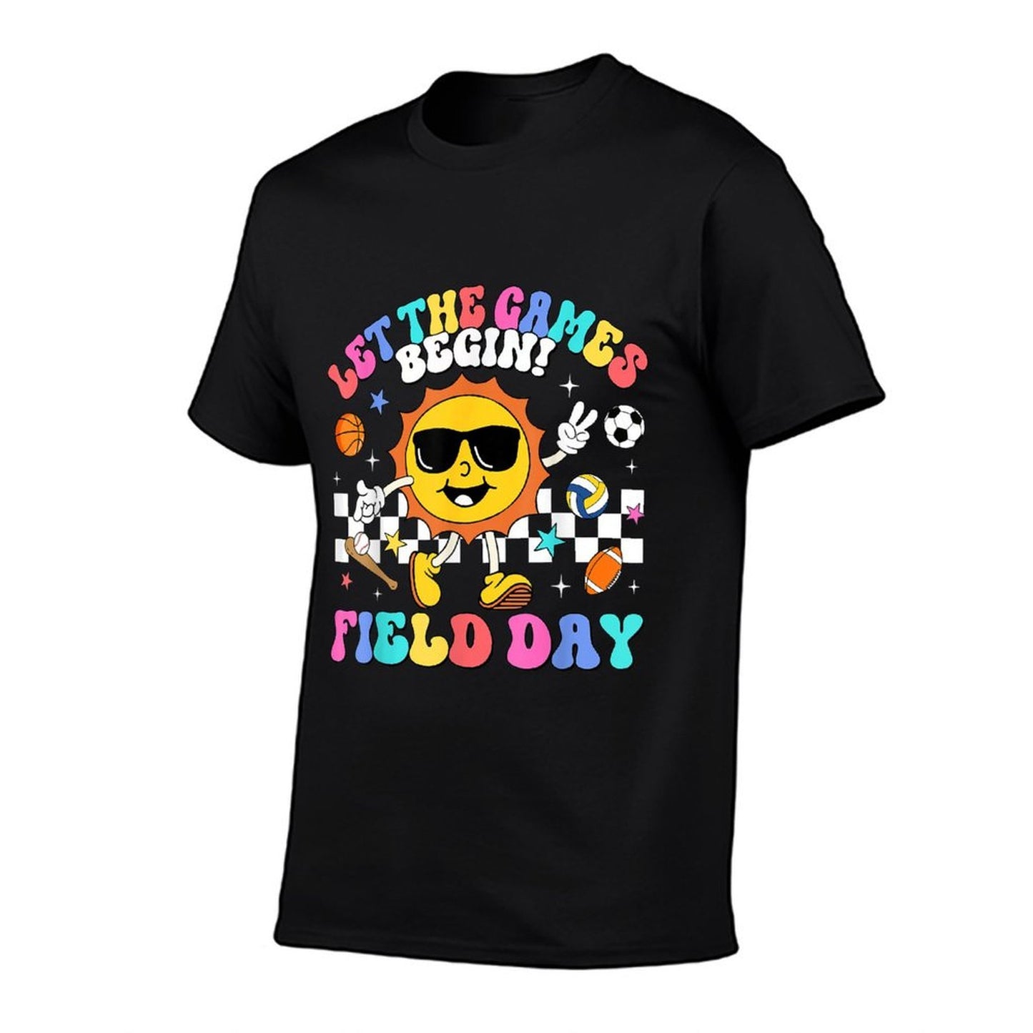 Field Day 2025 Let The Games Begin Teachers Kids Field Day  Fade-proof Color T-Shirt