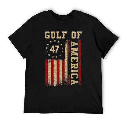 Gulf of Merica Retro Vintage USA Flag Mens Women T-Shirt